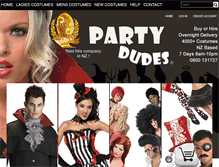 Tablet Screenshot of partydudes.co.nz